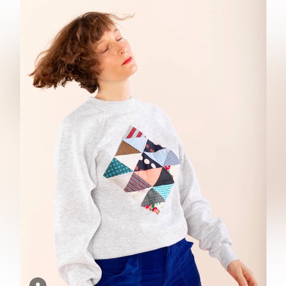 Carleen Sweaters - Carleen Quilt Patch Sweatshirt